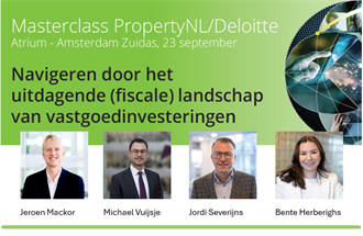 Masterclass Deloitte - Navigeren door het uitdagende (fiscale) landschap van vastgoedinvesteringendinsdag 23 september 